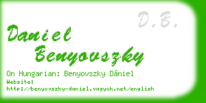 daniel benyovszky business card